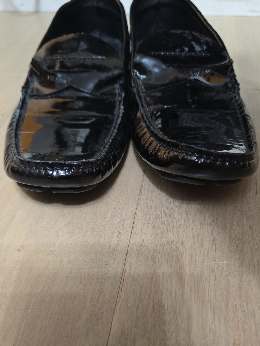 Prada Black Patent Leather Penny Loafers 36.5 - Picture 8 of 8